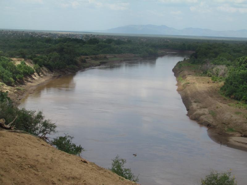 Omo river near karo village